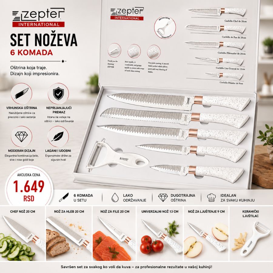 SET NOZEVA 6 KOM SA LJUSTILICOM