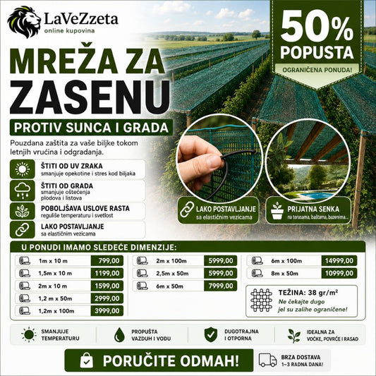 MREŽA ZA ZASENU-PROTIV SUNCA I GRADA