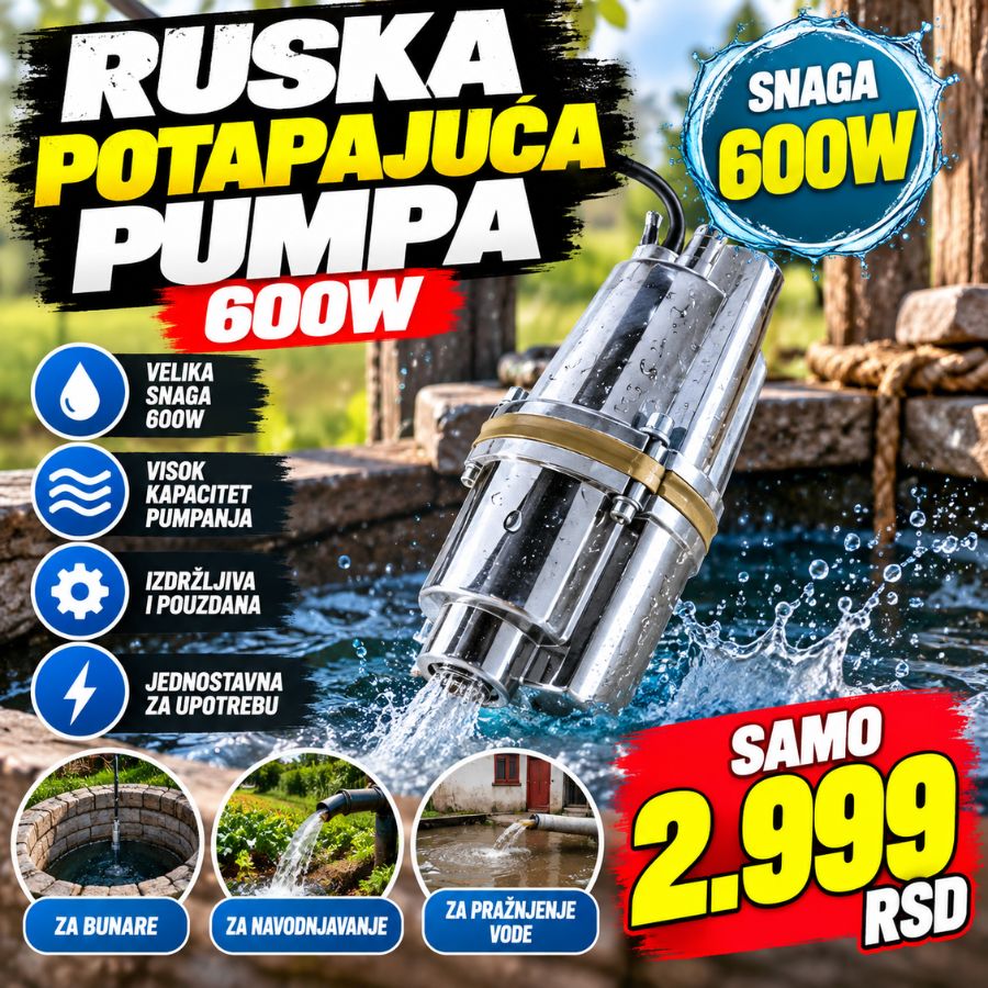 RUSKA POTAPAJUĆA PUMPA 600W