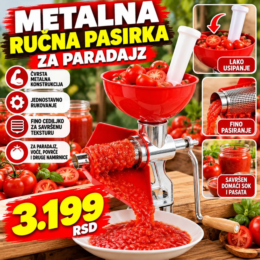 METALNA RUČNA PASIRKA ZA PARADAJZ