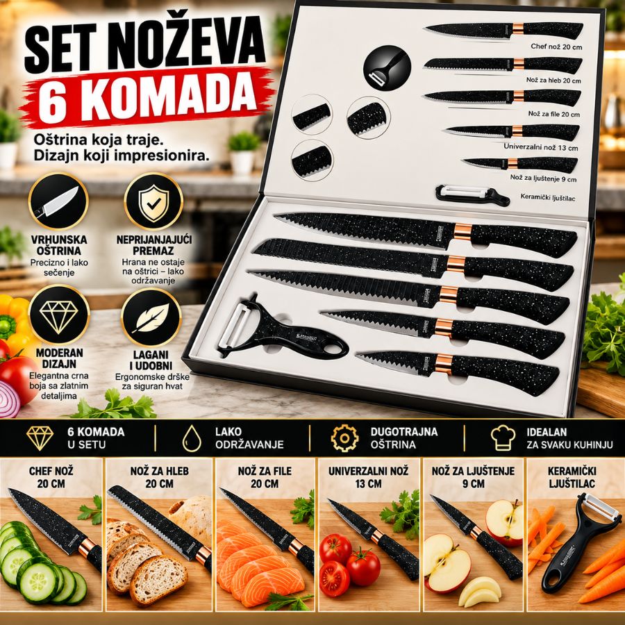 SET NOZEVA 6 KOM SA LJUSTILICOM