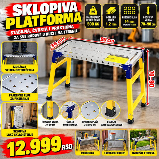 SKLOPIVA PODESIVA RADNA PLATFORMA/STO