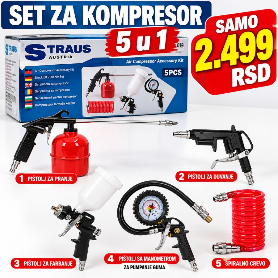 SET ZA KOMPRESOR 5 u 1 HANSON