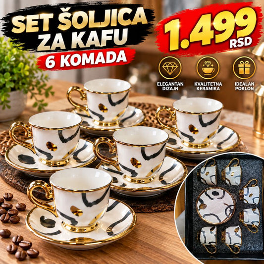 SET ŠOLJICA ZA KAFU-6 KOMADA