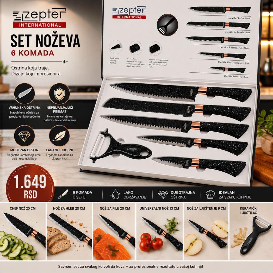 SET NOZEVA 6 KOM SA LJUSTILICOM