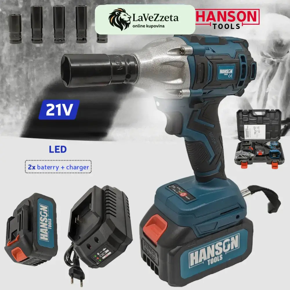 HANSON AKU UDARNI ODVIJAČ 21V + SET GEDORA