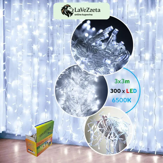 LED ZAVESA 3x3m