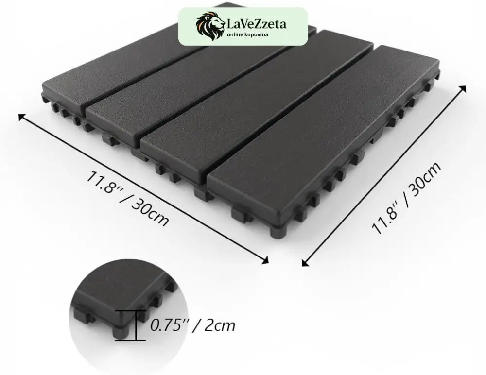 PLASTIČNE PODNE OBLOGE 30x30 cm-5 KOMADA