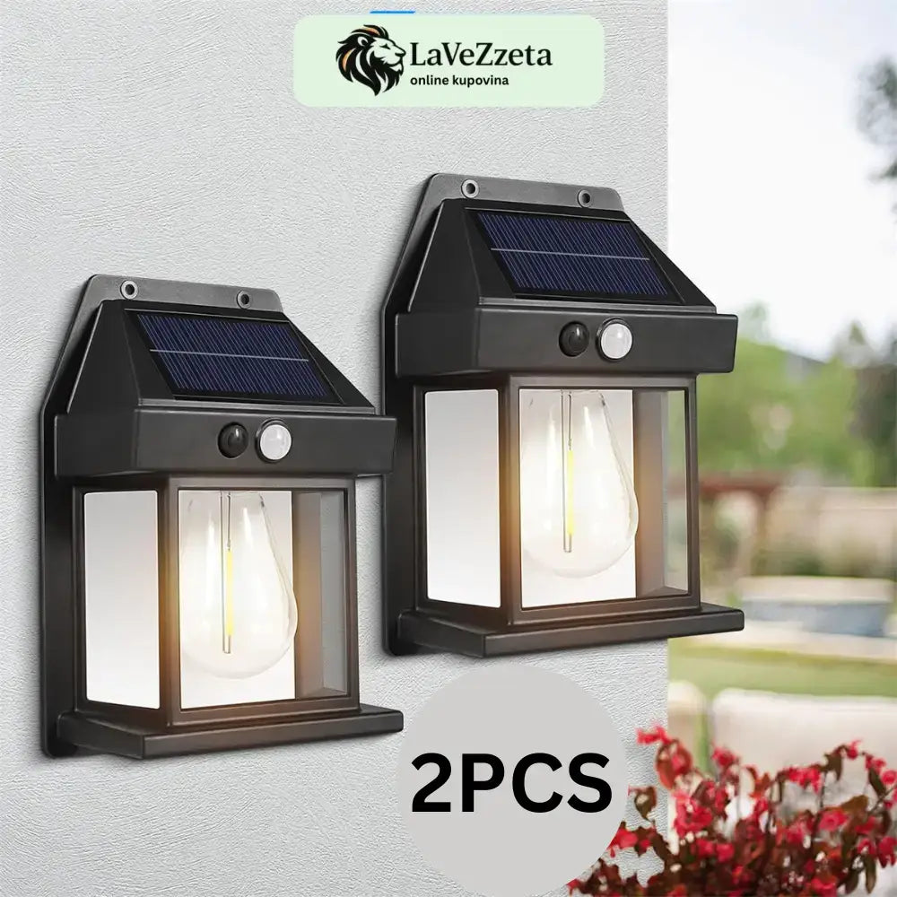 SOLARNA ZIDNA LAMPA ’PALLE’- 2kom